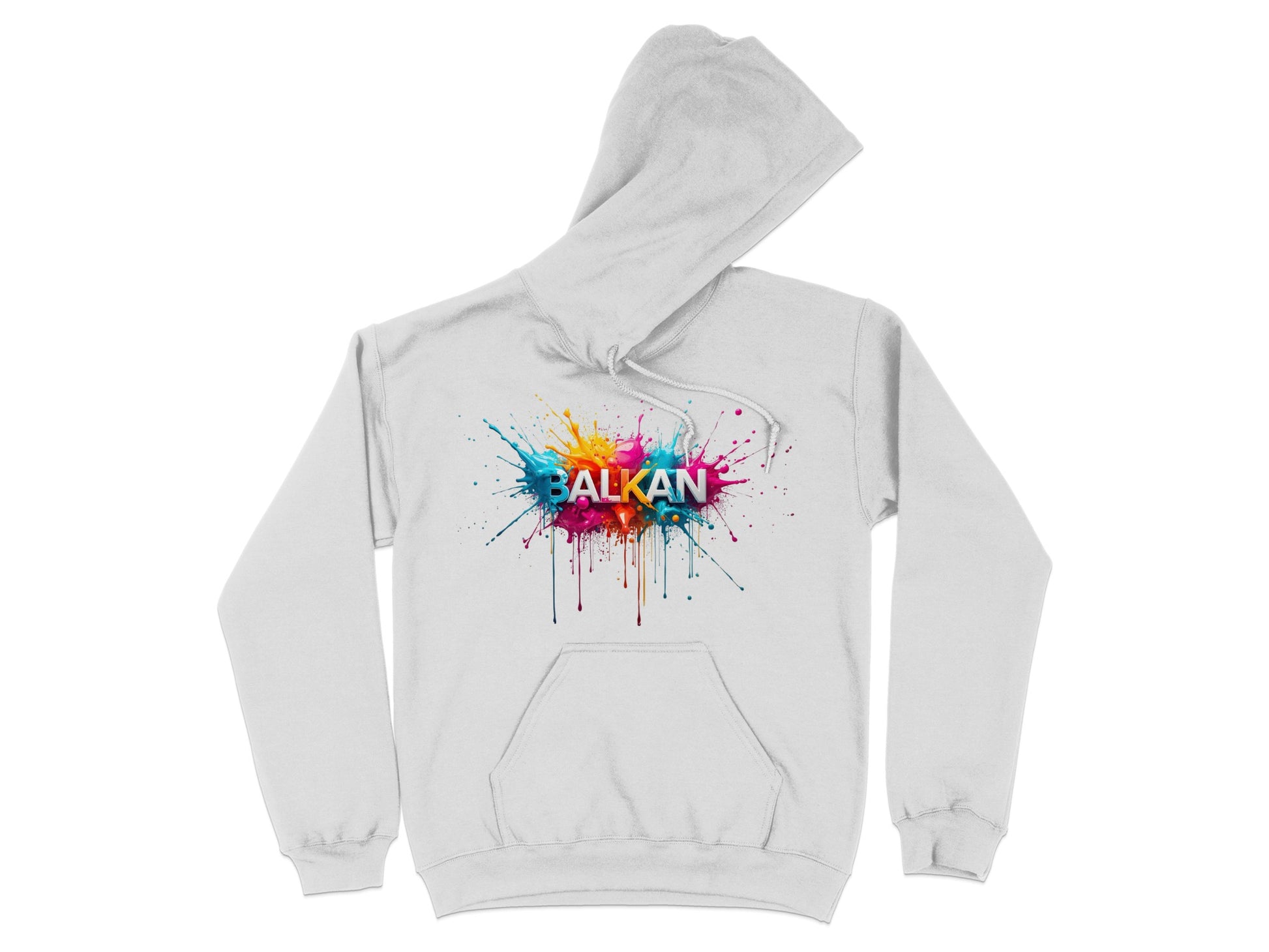 Balkan Colorful Paint Splatter Design Hoodie