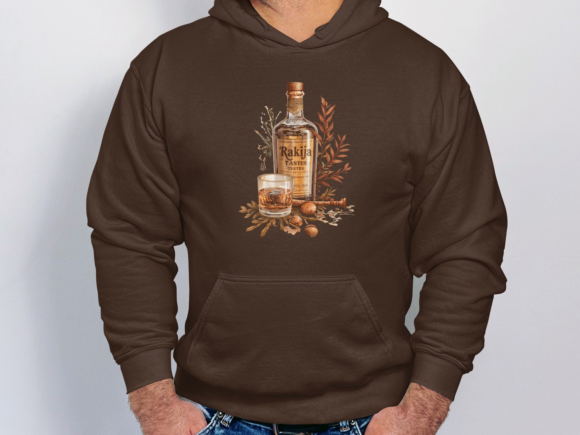 Premium Rakija Bottle With Glasses Hoodie product