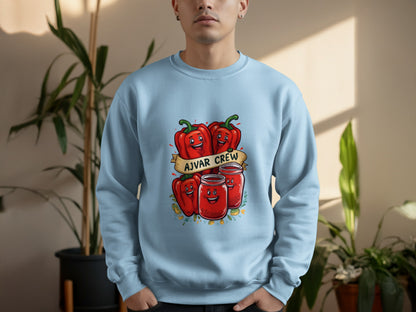 Ajvar Crew Cute Peppers with Jar Graphic Sweatshirt product