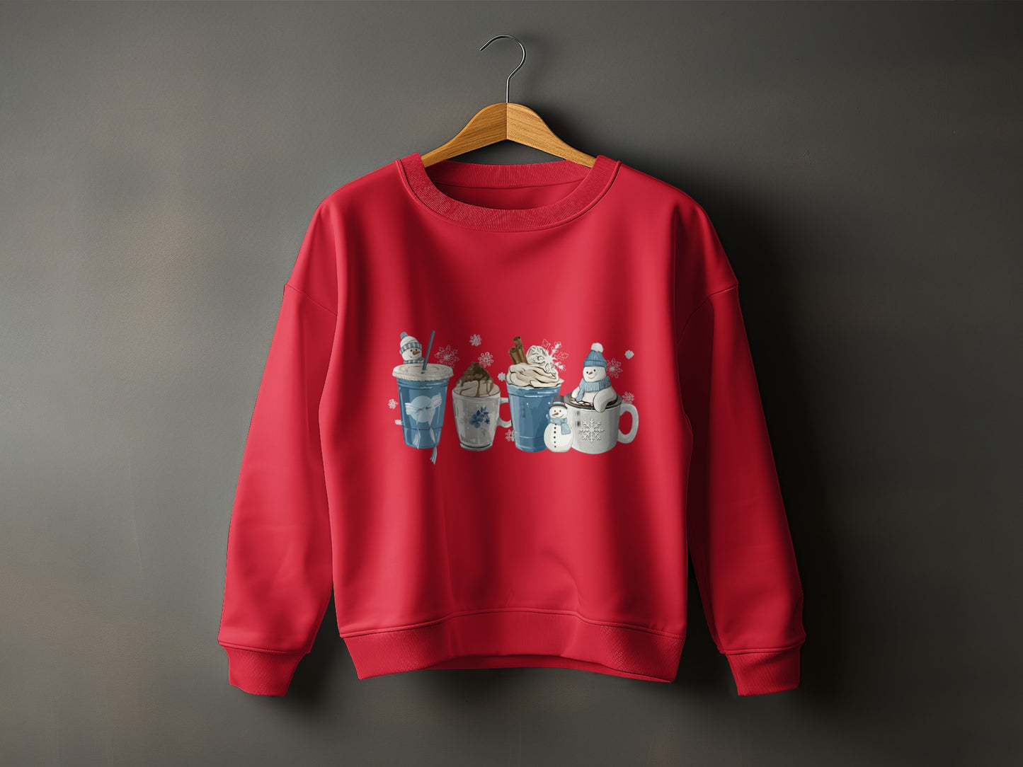 Cozy Winter Themed Hot Chocolate Sweatshirt