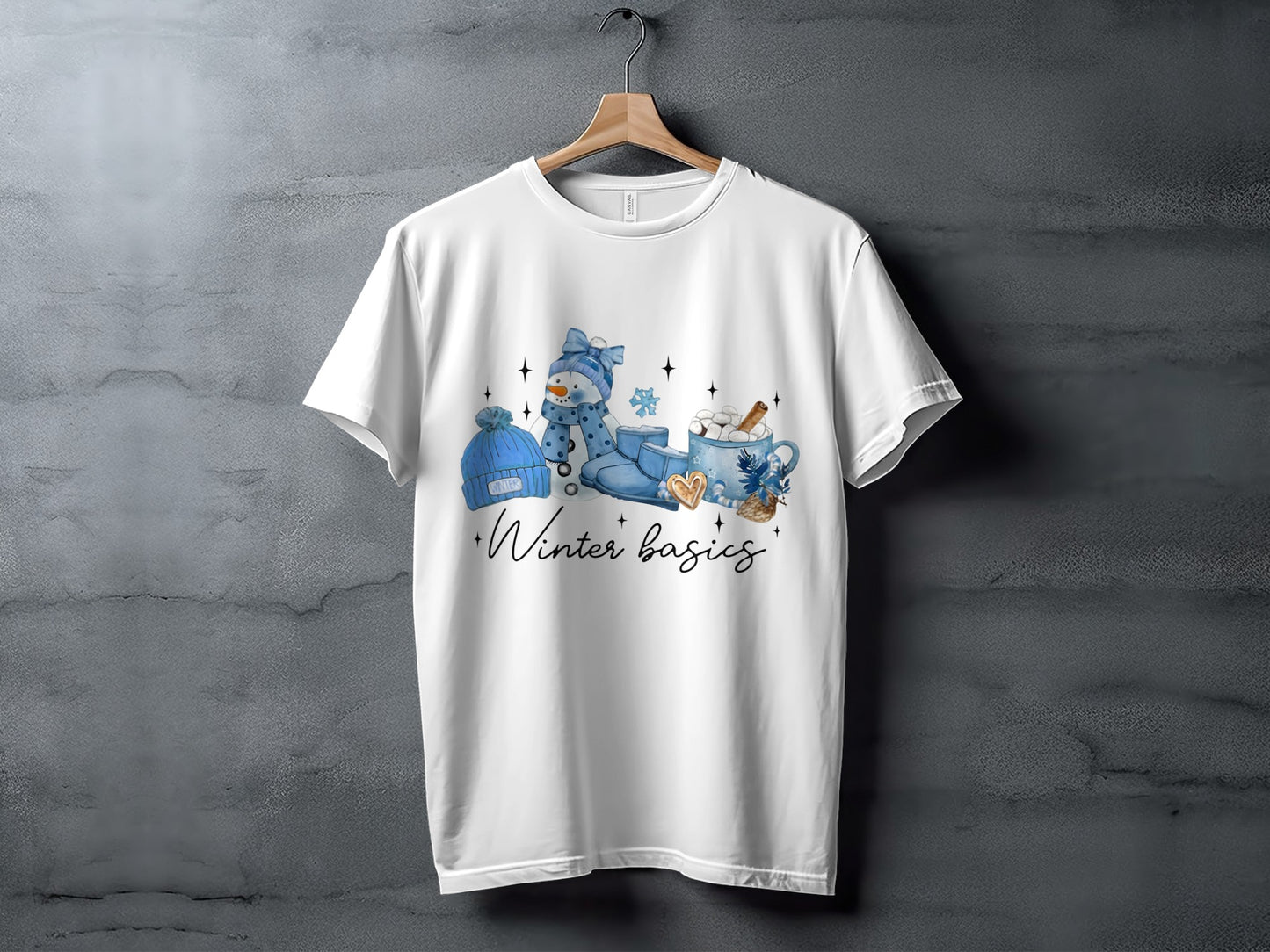 Winter Basics Snowman Blue Accessories T-shirt
