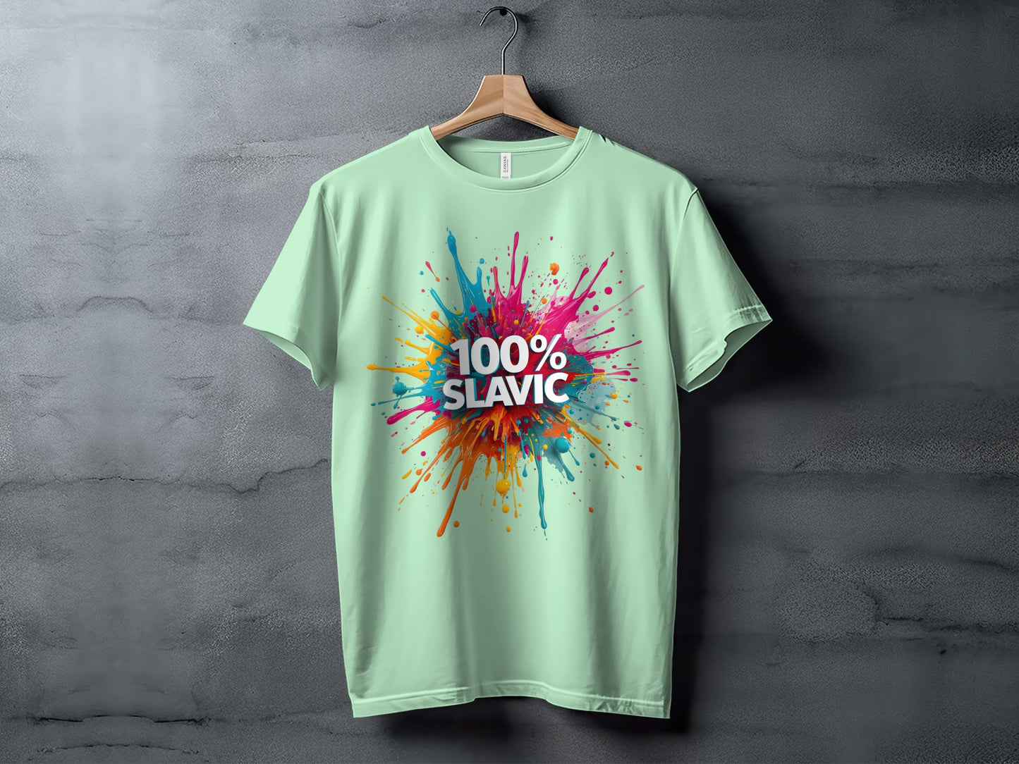 Light green colorful splash 100% SLAVIC product type