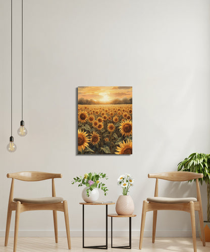 Stunning Sunflower Field Canvas Wall Art product