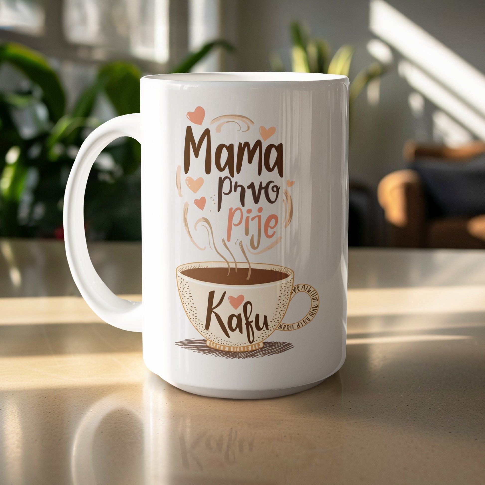 Mama Pije Kafu Coffee Mug for Her Ideal Gift